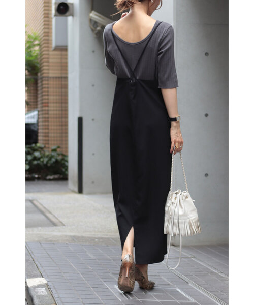 Bonjour Sagan公式オンラインストア バックスリットキャミワンピース